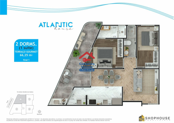 Imagem Apartamento com 2 Quartos à Venda, 75 m² em Maracanã - Praia Grande