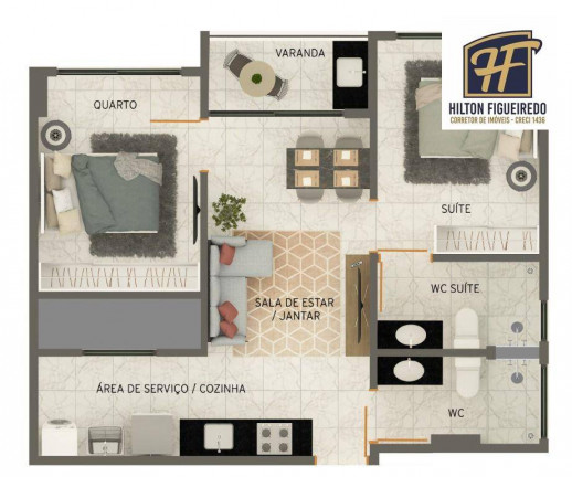 Imagem Apartamento com 3 Quartos à Venda, 64 m² em Monte Castelo - Cabedelo Imagem Apartamento com 3 Quartos à Venda, 64 m² em Monte Castelo - Cabedelo