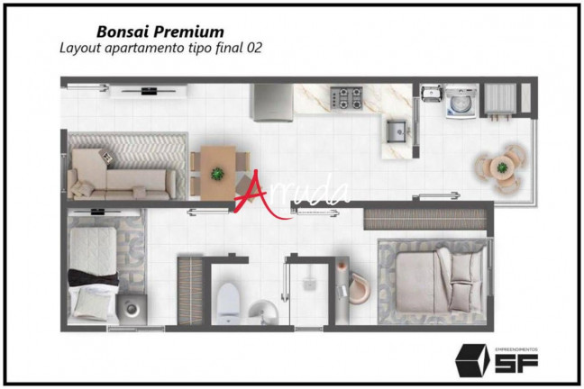 Imagem Apartamento com 2 Quartos à Venda, 49 m² em Centro - Cascavel