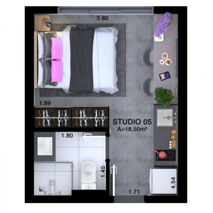 Imagem Apartamento com 1 Quarto à Venda, 19 m² em Rebouças - Curitiba Imagem Apartamento com 1 Quarto à Venda, 19 m² em Rebouças - Curitiba