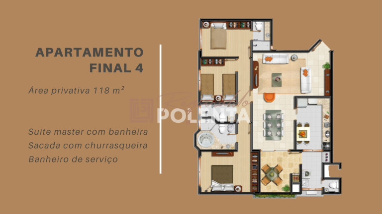 Imagem Apartamento com 3 Quartos à Venda, 169 m² em Centro - Criciúma