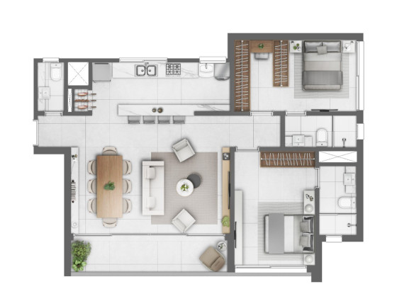 Imagem Apartamento com 2 Quartos à Venda, 82 m² em Centro - Torres