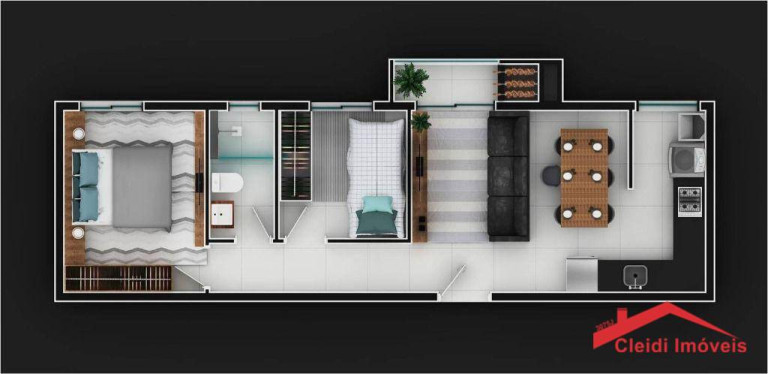 Imagem Apartamento com 2 Quartos à Venda, 56 m² em Atiradores - Joinville Imagem Apartamento com 2 Quartos à Venda, 56 m² em Atiradores - Joinville