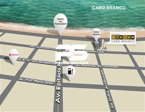 Imagem Apartamento com 1 Quarto à Venda, 47 m² em Cabo Branco - João Pessoa Imagem Apartamento com 1 Quarto à Venda, 47 m² em Cabo Branco - João Pessoa