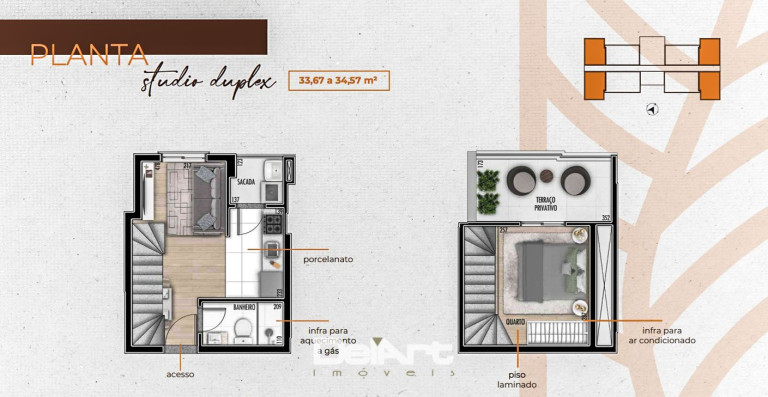 Imagem Apartamento com 2 Quartos à Venda, 48 m² em Bairro Alto - Curitiba Imagem Apartamento com 2 Quartos à Venda, 48 m² em Bairro Alto - Curitiba