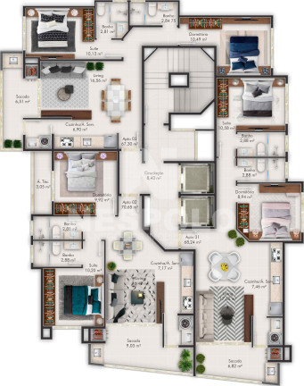 Imagem Apartamento com 1 Quarto à Venda, 67 m² em São João - Itajai