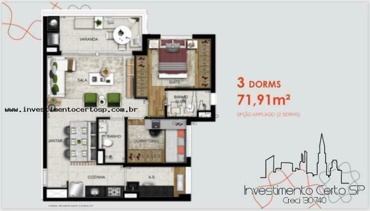 Imagem Apartamento com 3 Quartos à Venda, 72 m² em Vila Esperança - São Paulo