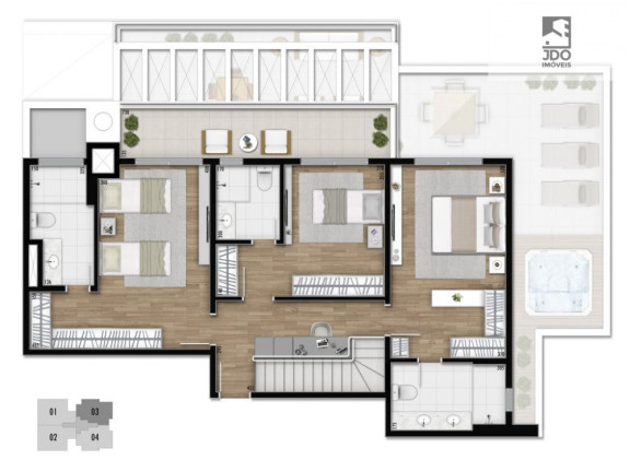 Imagem Cobertura com 3 Quartos à Venda, 181 m² em Bigorrilho - Curitiba Imagem Cobertura com 3 Quartos à Venda, 181 m² em Bigorrilho - Curitiba