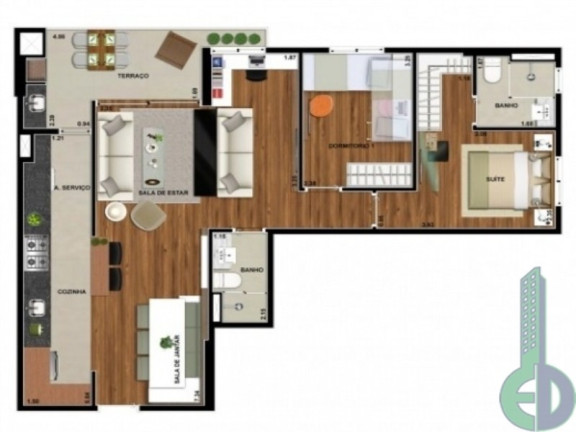 Imagem Imóvel com 3 Quartos à Venda, 80 m² em Osvaldo Cruz - São Caetano Do Sul Imagem Imóvel com 3 Quartos à Venda, 80 m² em Osvaldo Cruz - São Caetano Do Sul