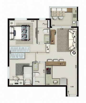 Imagem Apartamento com 2 Quartos à Venda, 54 m² em Rudge Ramos - São Bernardo Do Campo