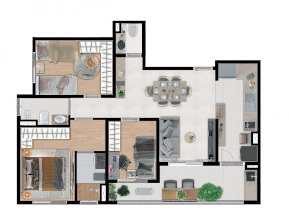 Imagem Apartamento com 3 Quartos à Venda, 77 m² em Taboão - Bragança Paulista Imagem Apartamento com 3 Quartos à Venda, 77 m² em Taboão - Bragança Paulista