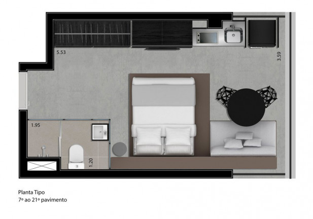 Imagem Studio com 1 Quarto à Venda, 17 m² em Perdizes - São Paulo Imagem Studio com 1 Quarto à Venda, 17 m² em Perdizes - São Paulo