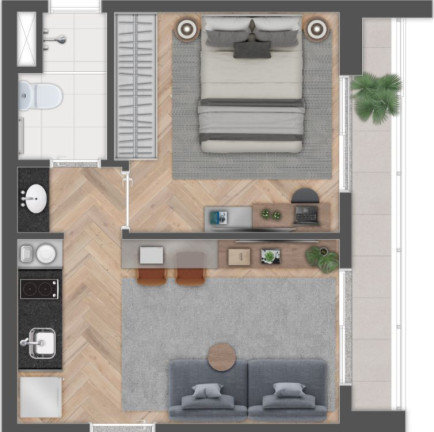 Imagem Apartamento com 1 Quarto à Venda, 31 m² em Brooklin Paulista - São Paulo Imagem Apartamento com 1 Quarto à Venda, 31 m² em Brooklin Paulista - São Paulo