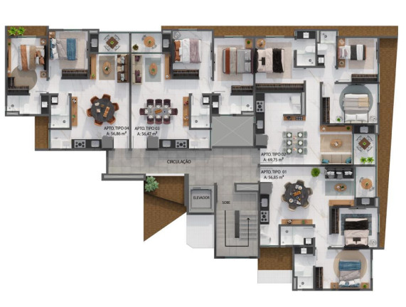 Imagem Apartamento com 2 Quartos à Venda, 56 m² em Bancários - João Pessoa Imagem Apartamento com 2 Quartos à Venda, 56 m² em Bancários - João Pessoa