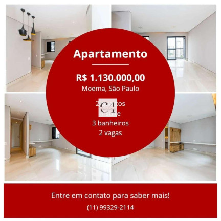 Imagem Apartamento com 2 Quartos à Venda, 90 m² em Moema - São Paulo Imagem Apartamento com 2 Quartos à Venda, 90 m² em Moema - São Paulo