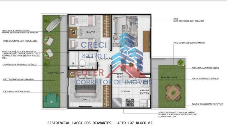 Imagem Apartamento com 2 Quartos à Venda, 47 m² em Lundcéia - Lagoa Santa Imagem Apartamento com 2 Quartos à Venda, 47 m² em Lundcéia - Lagoa Santa