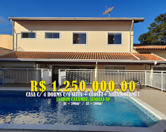 Imagem Sobrado com 4 Quartos à Venda, 390 m² em Caxambu - Jundiaí Imagem Sobrado com 4 Quartos à Venda, 390 m² em Caxambu - Jundiaí