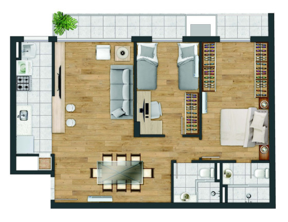 Imagem Apartamento com 2 Quartos à Venda, 74 m² em Bela Vista - Porto Alegre