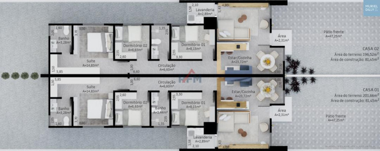 Imagem Casa com 3 Quartos à Venda, 81 m² em Lago Azul - Estância Velha Imagem Casa com 3 Quartos à Venda, 81 m² em Lago Azul - Estância Velha