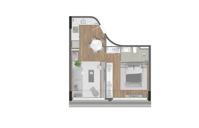 Imagem Imóvel com 1 Quarto à Venda, 57 m² em Itaim Bibi - São Paulo