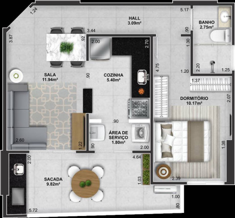 Imagem Apartamento com 1 Quarto à Venda, 51 m² em Guilhermina - Praia Grande