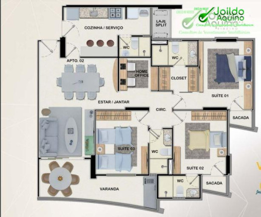 Imagem Apartamento com 3 Quartos à Venda, 100 m² em Aldeota - Fortaleza