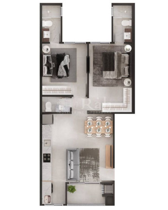 Imagem Apartamento com 2 Quartos à Venda, 59 m² em Rio Pequeno - Camboriú