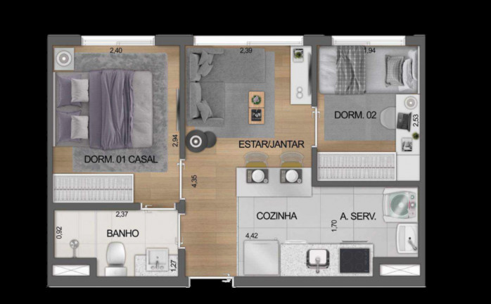 Imagem Imóvel com 2 Quartos à Venda, 33 m² em Moema - São Paulo Imagem Imóvel com 2 Quartos à Venda, 33 m² em Moema - São Paulo