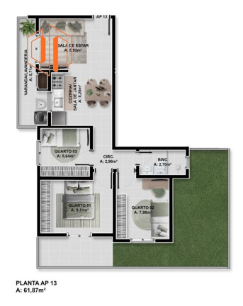 Imagem Apartamento com 3 Quartos à Venda, 61 m² em Santo Antônio - São José Dos Pinhais Imagem Apartamento com 3 Quartos à Venda, 61 m² em Santo Antônio - São José Dos Pinhais
