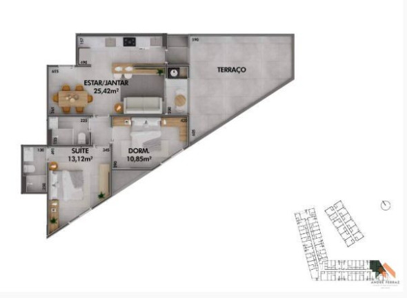 Imagem Apartamento com 2 Quartos à Venda, 93 m²