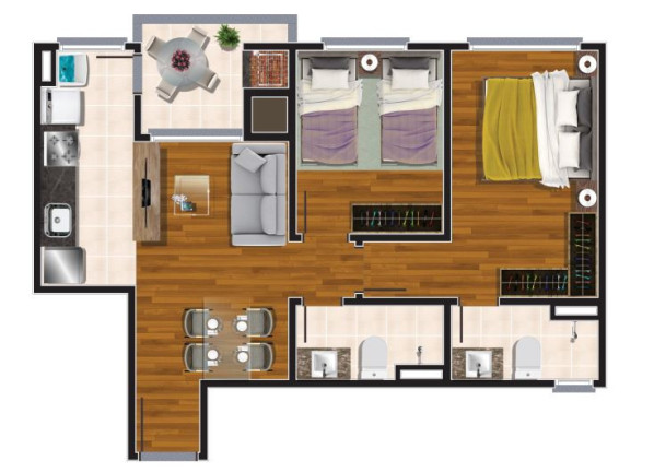 Imagem Apartamento com 2 Quartos à Venda, 51 m² em São Leopoldo - Caxias Do Sul Imagem Apartamento com 2 Quartos à Venda, 51 m² em São Leopoldo - Caxias Do Sul