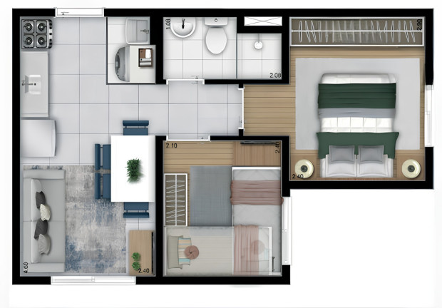 Imagem Imóvel com 2 Quartos à Venda, 32 m² em Jaraguá - São Paulo Imagem Imóvel com 2 Quartos à Venda, 32 m² em Jaraguá - São Paulo