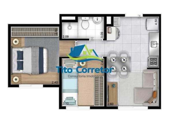 Imagem Apartamento com 2 Quartos à Venda, 28 m² em Brás - São Paulo