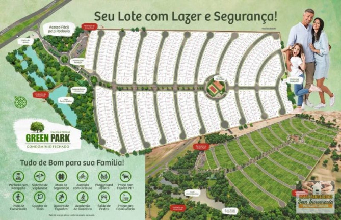 Terreno à Venda, 250 m² em Condomínio Del Fiori - Caldas Novas