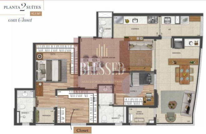 Imagem Apartamento com 3 Quartos à Venda, 93 m² em Jardim Apolo I - São José Dos Campos