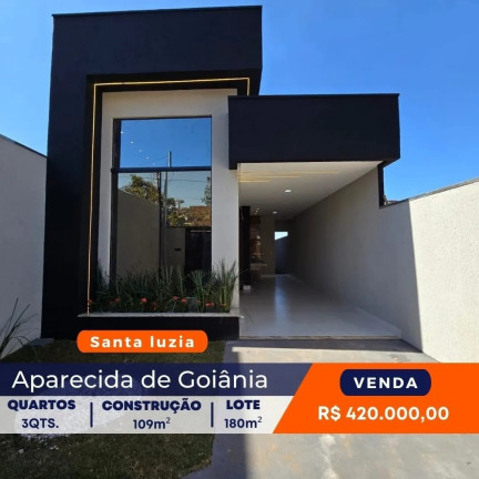 Imóvel com 
            	3             Quartos à Venda, 109 m² em 
            	Sitios Santa Luzia             - 
            	Aparecida De Goiania            