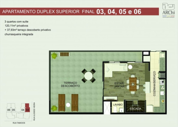 Imagem Cobertura com 3 Quartos à Venda, 161 m² em Vila Izabel - Curitiba