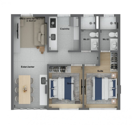 Imagem Apartamento com 2 Quartos à Venda, 58 m² em Formosa - Cabedelo Imagem Apartamento com 2 Quartos à Venda, 58 m² em Formosa - Cabedelo