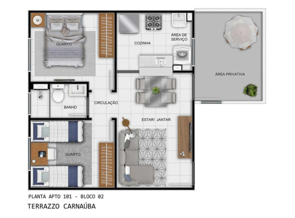 Imagem Apartamento com 2 Quartos à Venda, 42 m² em Planalto Uruguai - Teresina Imagem Apartamento com 2 Quartos à Venda, 42 m² em Planalto Uruguai - Teresina