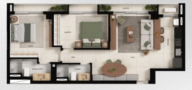 Imagem Apartamento com 2 Quartos à Venda, 74 m² em Serrinha - Goiânia Imagem Apartamento com 2 Quartos à Venda, 74 m² em Serrinha - Goiânia