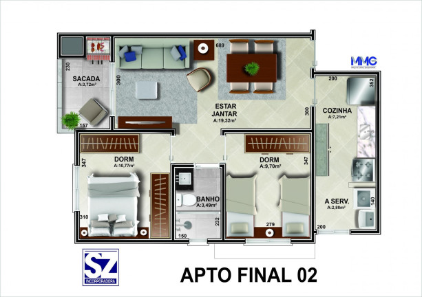 Imagem Apartamento com 2 Quartos à Venda, 68 m² em Nossa Senhora Do Rosário - Santa Maria Imagem Apartamento com 2 Quartos à Venda, 68 m² em Nossa Senhora Do Rosário - Santa Maria