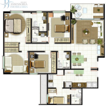 Imagem Apartamento com 4 Quartos para Alugar ou Temporada, 120 m² em Capim Macio - Natal Imagem Apartamento com 4 Quartos para Alugar ou Temporada, 120 m² em Capim Macio - Natal
