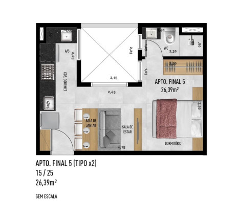 Imagem Imóvel com 2 Quartos à Venda, 37 m² em Jardim Trussardi - São Paulo Imagem Imóvel com 2 Quartos à Venda, 37 m² em Jardim Trussardi - São Paulo