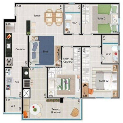 Imagem Apartamento com 3 Quartos à Venda, 107 m² em Jardim Paulista - Ribeirão Preto Imagem Apartamento com 3 Quartos à Venda, 107 m² em Jardim Paulista - Ribeirão Preto