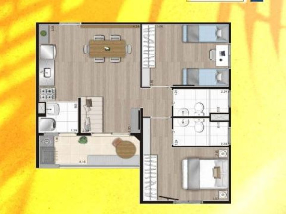 Imagem Apartamento com 2 Quartos à Venda, 50 m² em Centro - Mongaguá