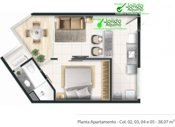 Imagem Apartamento com 1 Quarto à Venda, 38 m² em Praia De Iracema - Fortaleza