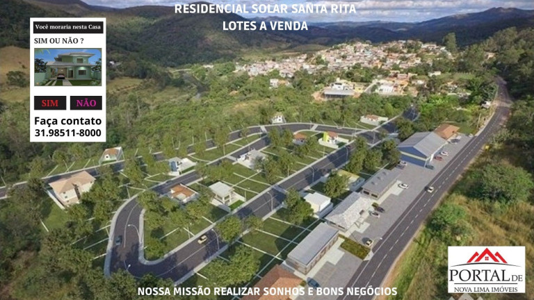 Terreno à Venda, 202 m² em Solar Santa Rita - Nova Lima