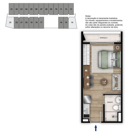 Imagem Imóvel com 1 Quarto à Venda, 25 m² em Vila Buarque - São Paulo