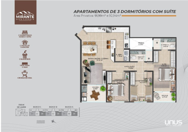 Imagem Apartamento com 3 Quartos à Venda, 170 m² em Coqueiros - Florianópolis