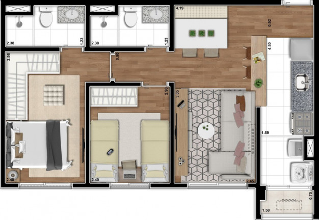 Imagem Imóvel com 3 Quartos à Venda, 70 m² em Santo Amaro - São Paulo Imagem Imóvel com 3 Quartos à Venda, 70 m² em Santo Amaro - São Paulo